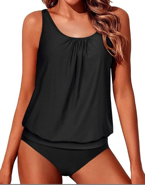 WW | Athletische Zweiteilige Tankini Badeanzüge Für Frauen Bauchkontrolle Schwimmanzüge