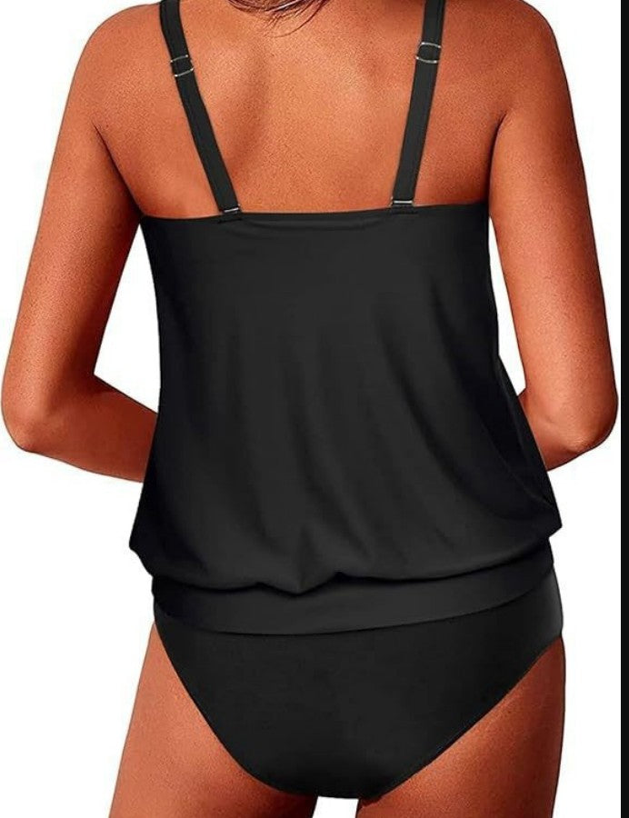 WW | Athletische Zweiteilige Tankini Badeanzüge Für Frauen Bauchkontrolle Schwimmanzüge