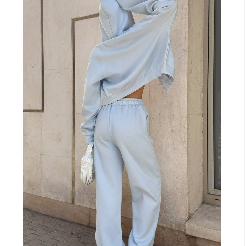 Damen lässiges Sweatshirt- und Jogginghose-Set WW