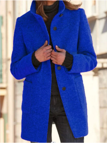 WW | Elegant and Stylish Women's Coat with Chic Buttons