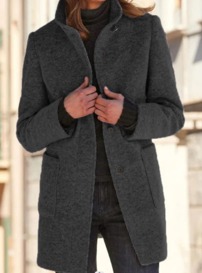 WW | Elegant and Stylish Women's Coat with Chic Buttons