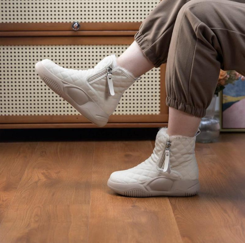 WW | Women's Winter Ankle Boots with Zipper – Non-Slip Thermal Shoes for Cold Days
