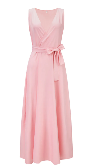 WW | Elegant V-Neck Sleeveless Maxi Dress for Women
