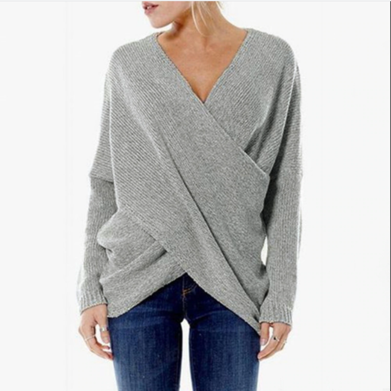 WW | Damen Cashmere-Pullover mit Kreuzdetail, Herbst/Winter