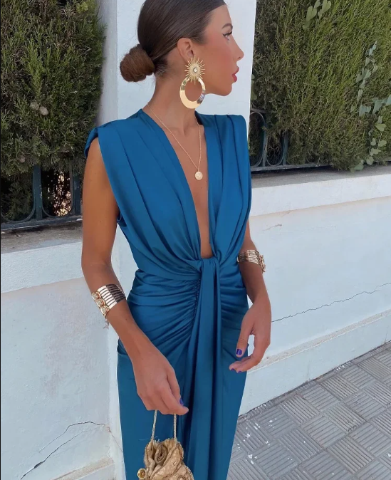 Isabelle - Plunge Neck Party Dress