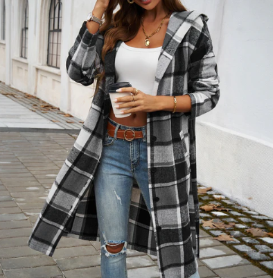 WW | lässige Jacke mit Kapuze für Damen