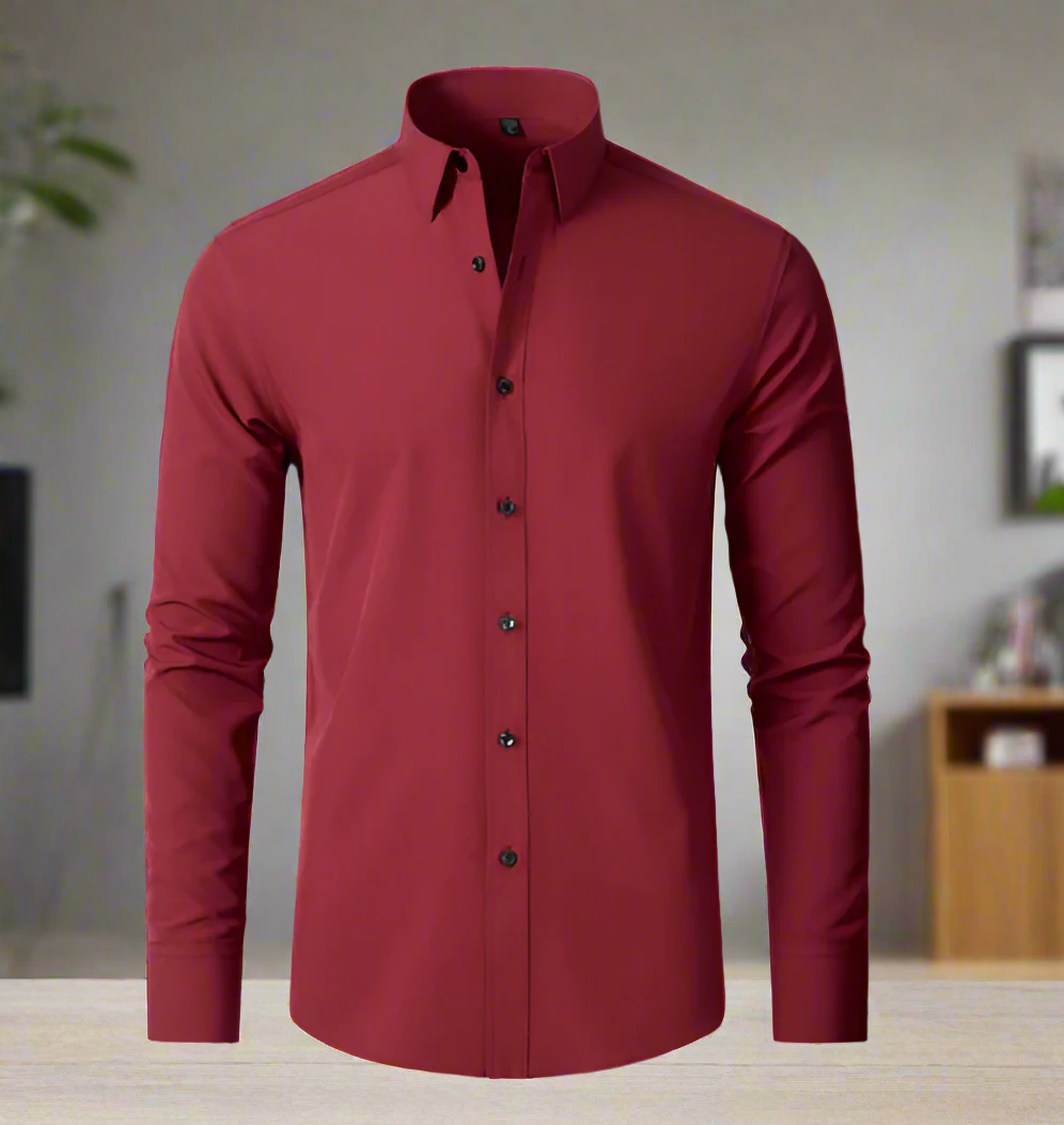 WW | Slim Fit Lange Ärmel Klassischer Kragen Elegante Für Formelle Anlässe