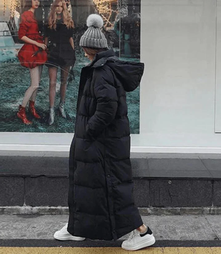WW | Lange Daunenjacke mit Kapuze für Damen