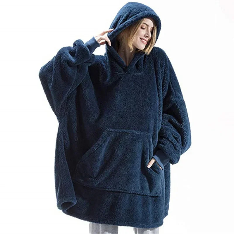 WW | Übergroßer Flanell-Decken-Hoodie für Männer & Frauen