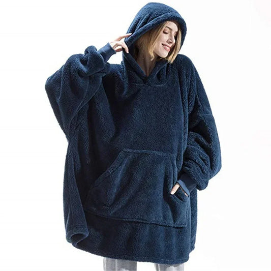 WW | Übergroßer Flanell-Decken-Hoodie für Männer & Frauen