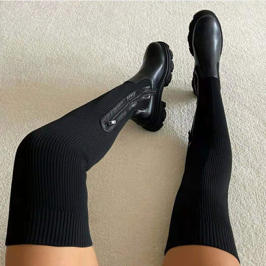 WW | Über-die-Knie Sock Boots