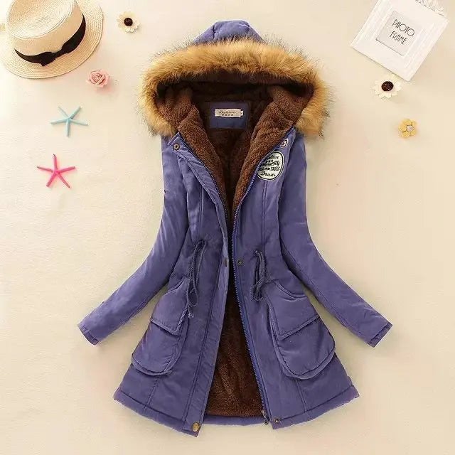 WW | Warm gefütterte Winterjacke mit Kapuze für Frauen