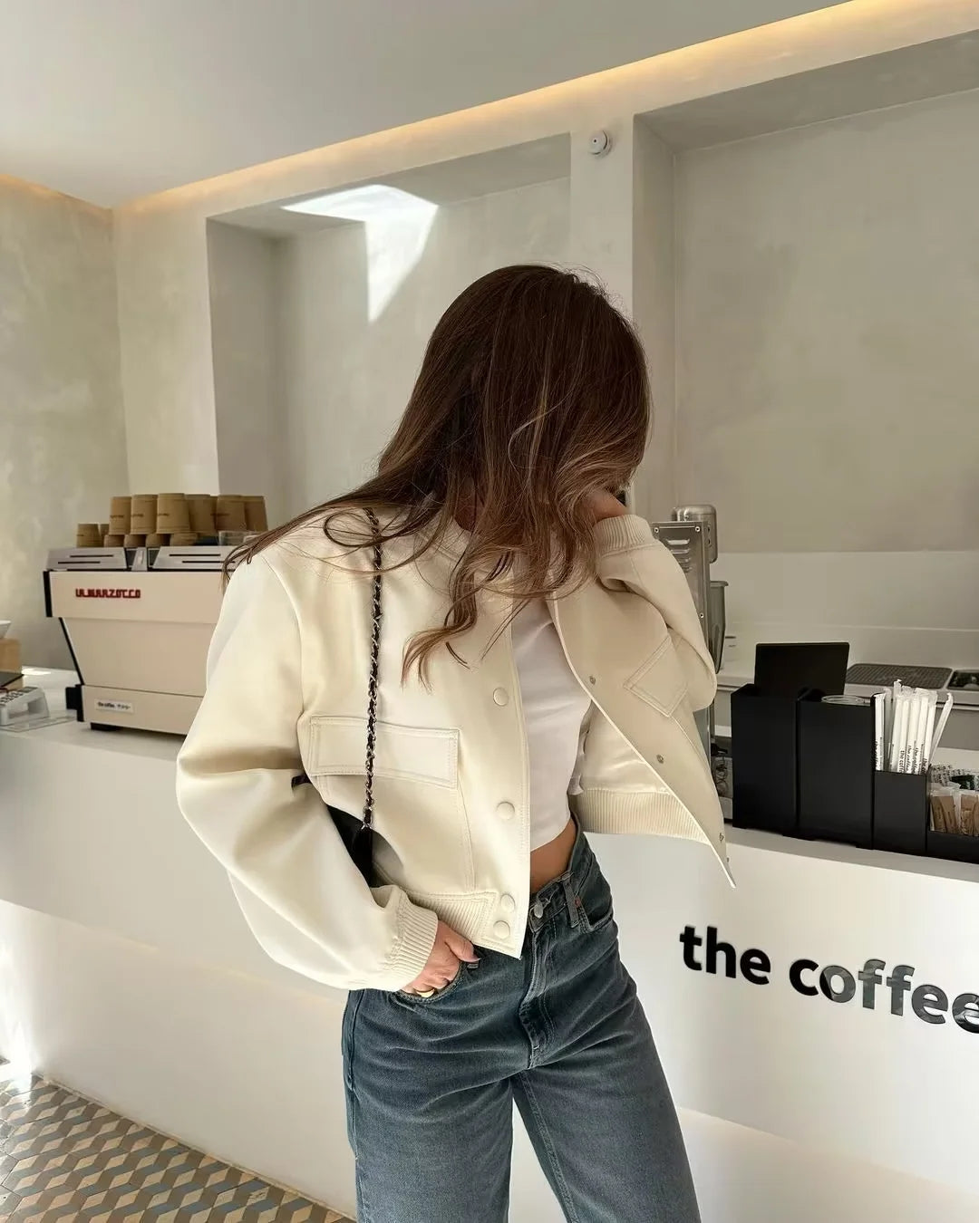 WW | Beige bomber jacket