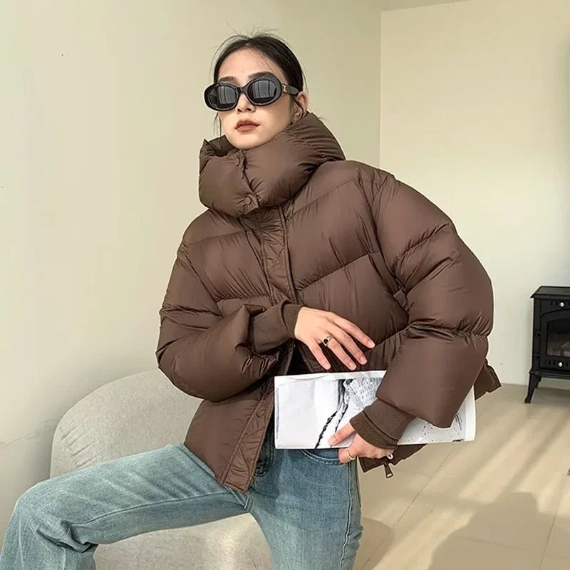 WW | Puffer Jacket High Neck Oversized Cut Padded And Warm