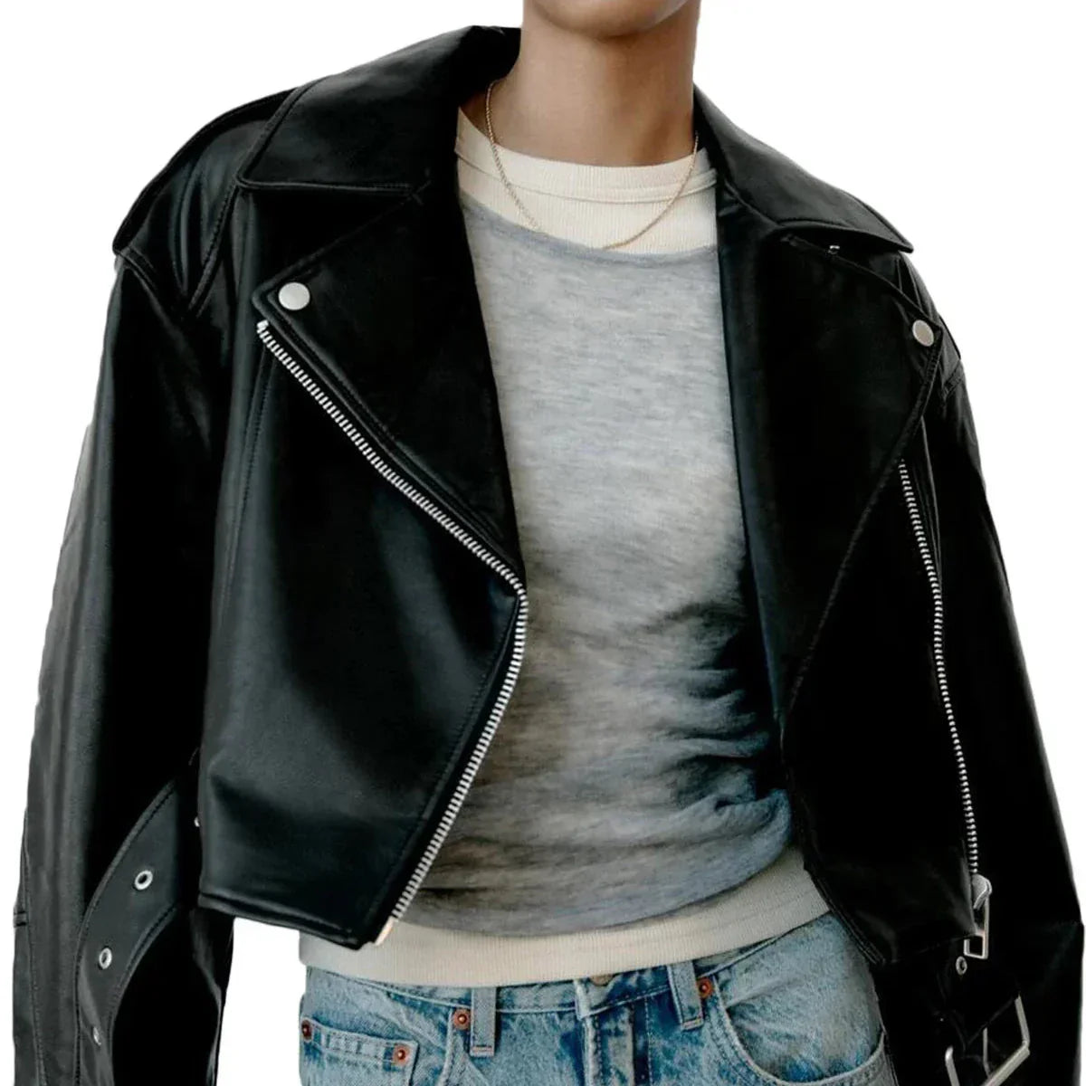 WW | Damen Klassisches Bikerjack Casual Fit