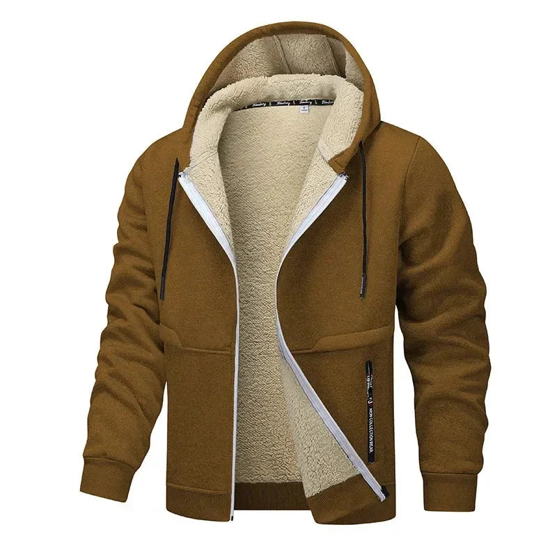 WW | Wärmende Kapuzenjacke mit Fleecefutter für Herren