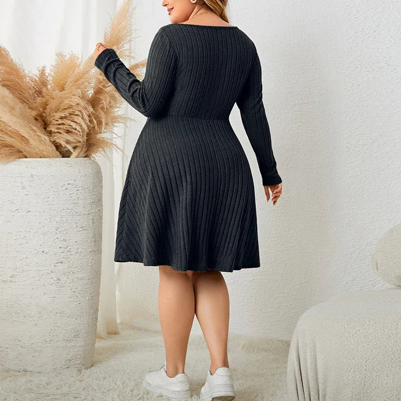 WW | Weiches Strickribbelkleid