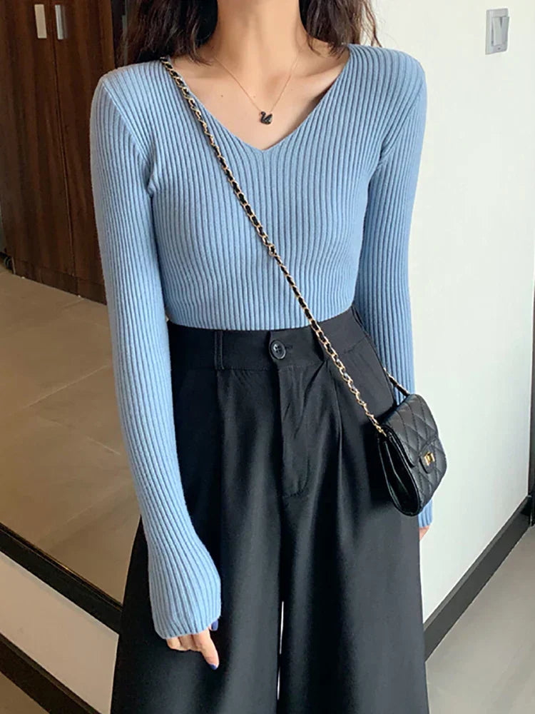 WW | Slim Fit Rippenstrickpullover