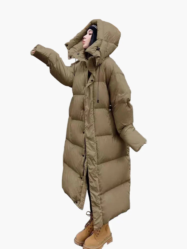 WW | Lange Pufferjacke mit Kapuze - Entspannter Wintermantel für Alltag und Outdoor
