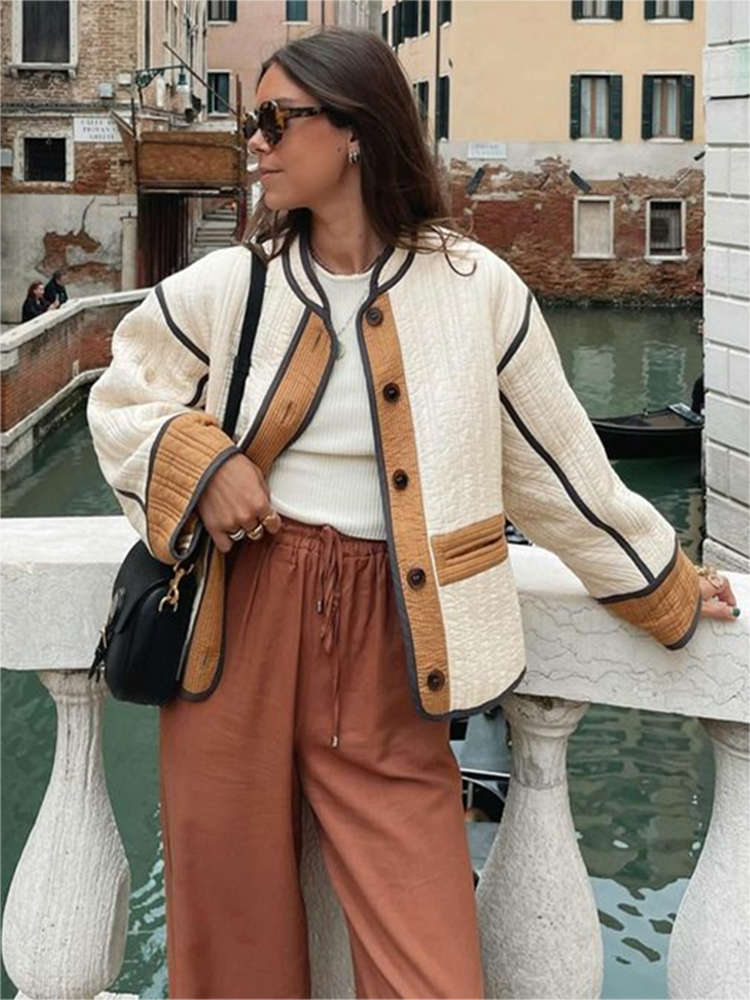 WW | Elegante gesteppte Jacke Colour Block
