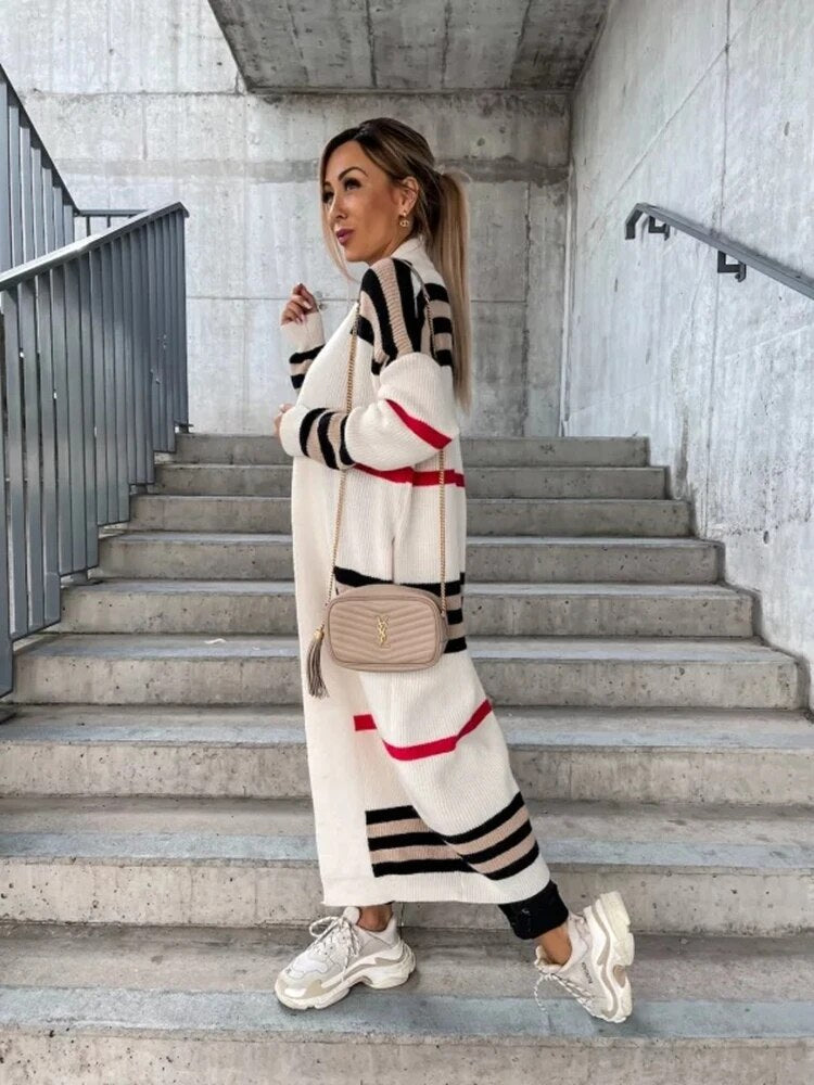 WW | Long Striped Cardigan for Women