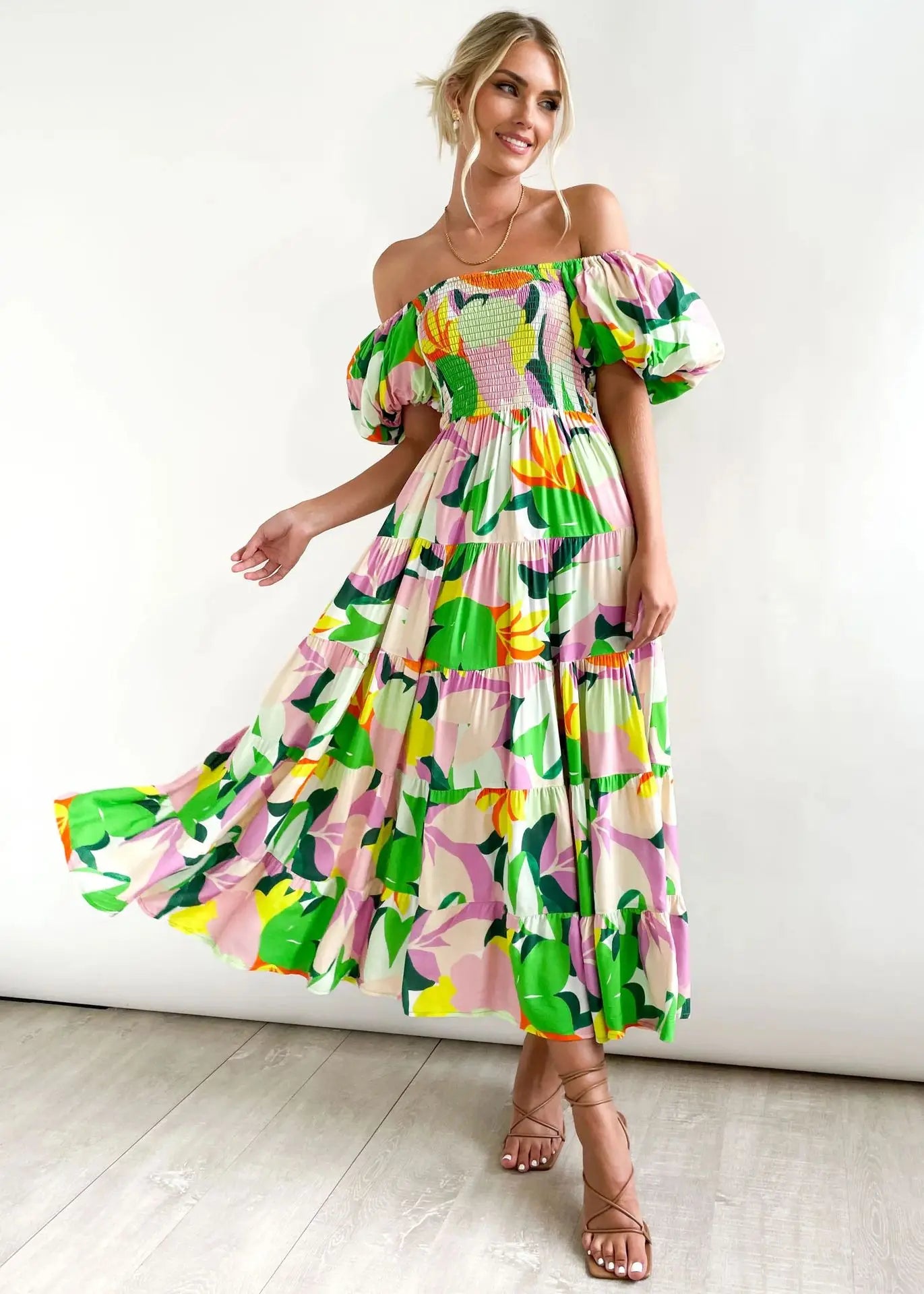 Celeste Off-Shoulder Maxi Dress