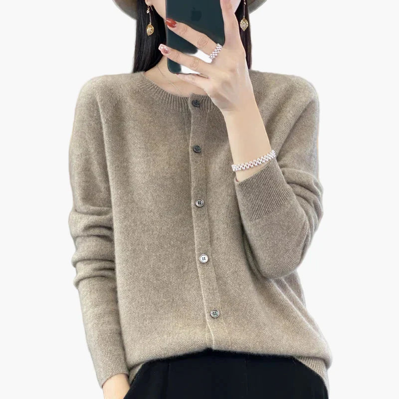 WW | Klassische Strickjacke Cardigan - Eleganter Alltags-Style für Büro & Freizeit