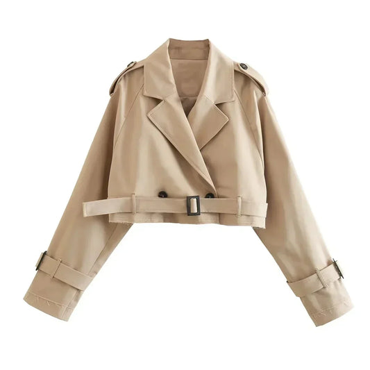 WW | Fashionable Short Trench Jacket for Women