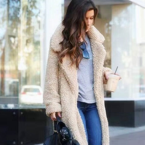 WW | Versteckt Tasche Teddy Mantel