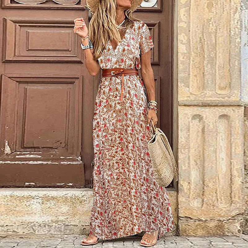 Vivienne | Geblümtes Plissiertes Midikleid
