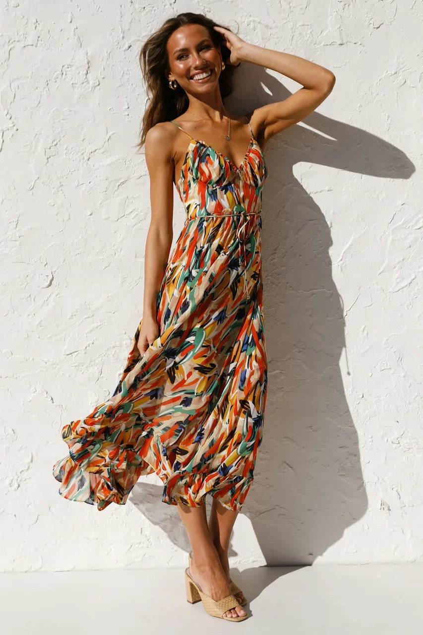 Sophia | Colorful Midi Dress