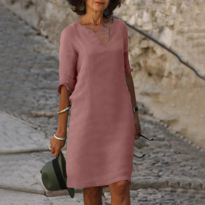 WW | Elegantes Sommerkleid mit V-Ausschnitt
