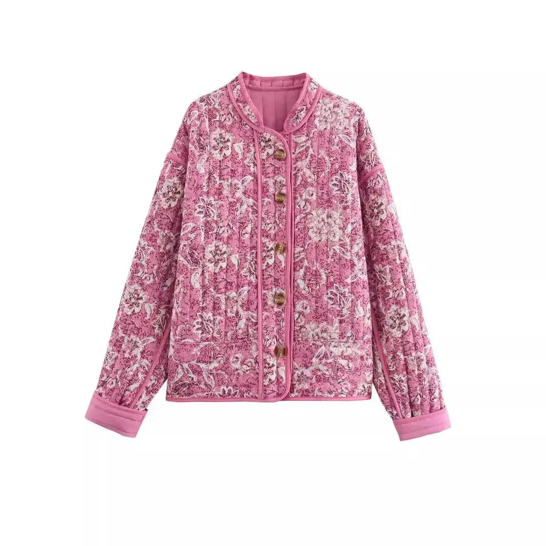 WW | Gequiltete Jacke - Sanfte Rosa Töne - Leichte Schichtung - Lässiger Chic