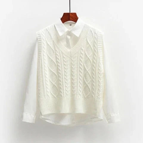 WW | Women's Cable Knit Pullover Vest