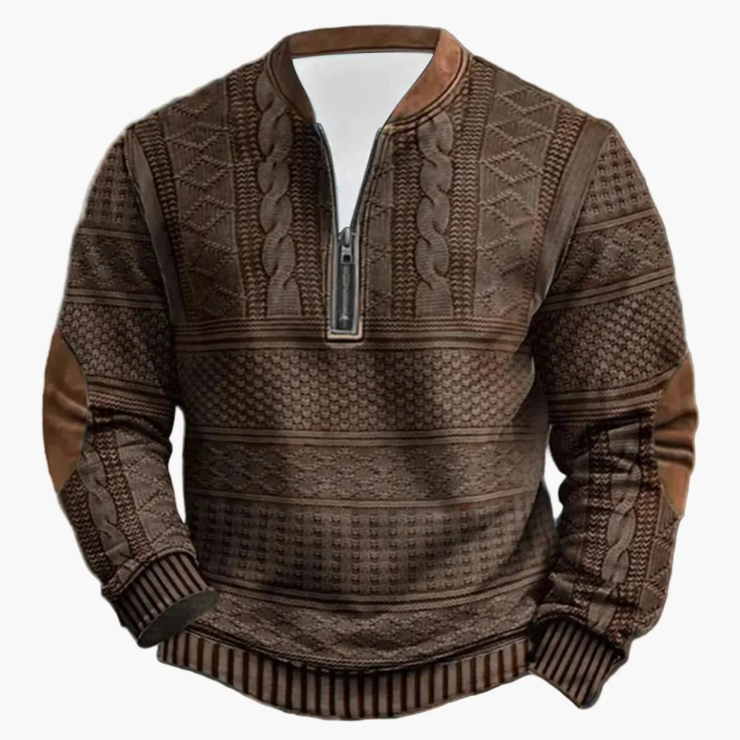 WW | Outdoor Casual Pullover mit Stehkragen und Zipper - Modischer Freizeit-Sweater für Alltag und Freizeit