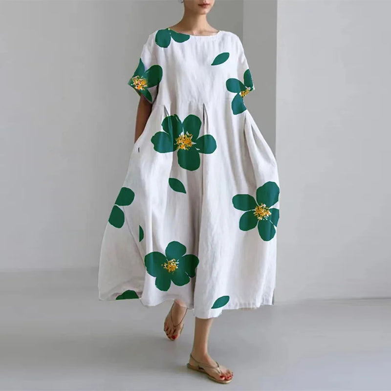 Isla – Loose-fitting Boho Floral Dress