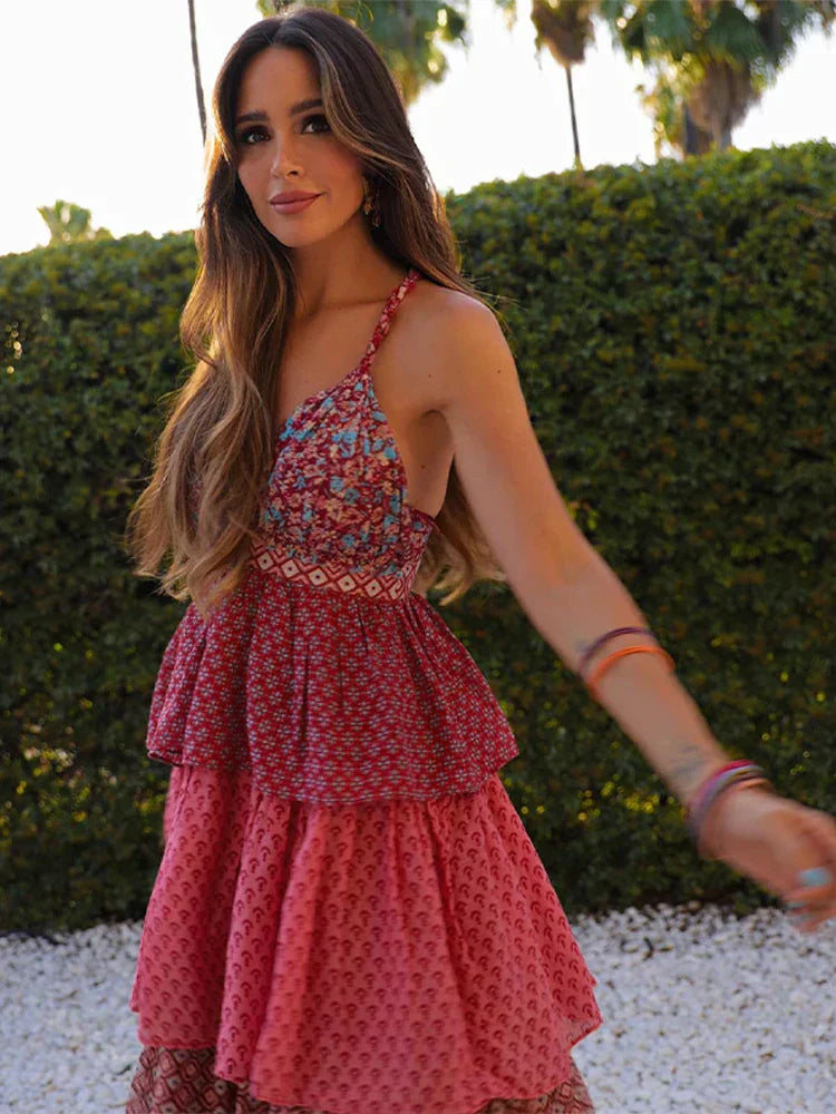 Mona - Classic Maxi Dress with Floral Print