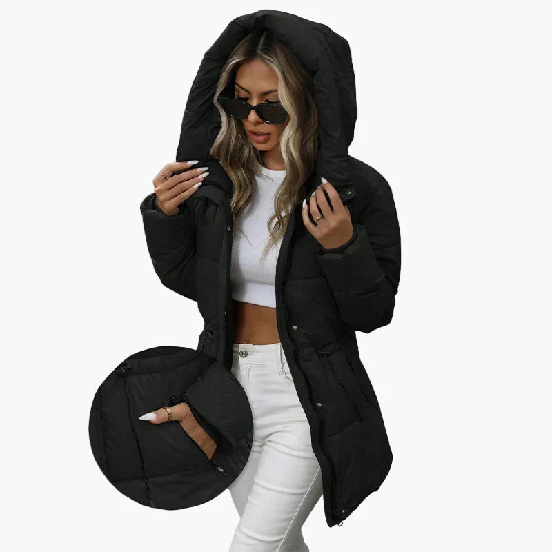 WW | Winter Steppjacke mit Kapuze - Modischer, warmer Mantel für Freizeit und Alltag