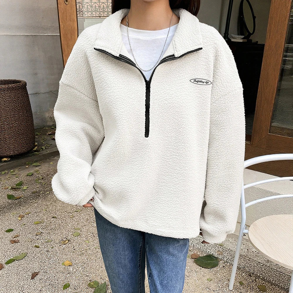 WW | Sweatshirt mit Halbreißverschluss und Kapuzenpullover
