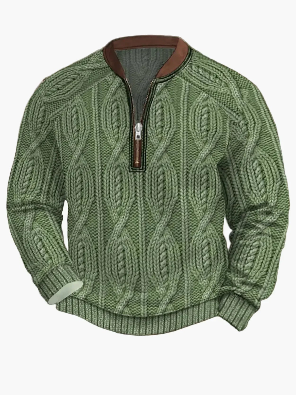 WW | Strickpullover mit Reißverschluss - Moderner Freizeit-Look für Herbst und Frühling