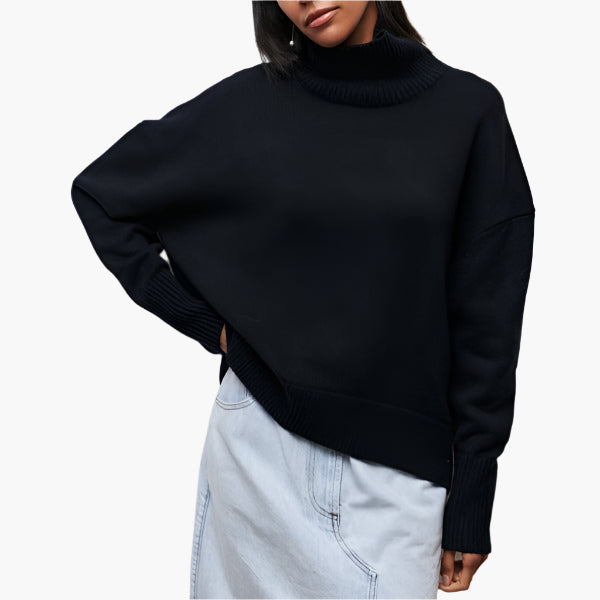 WW | Pullover mit Rollkragen und voluminösen Ärmeln - Eleganter Style für Alltag und Büro