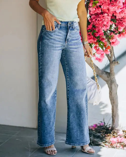 WW | Checked Straight Jeans
