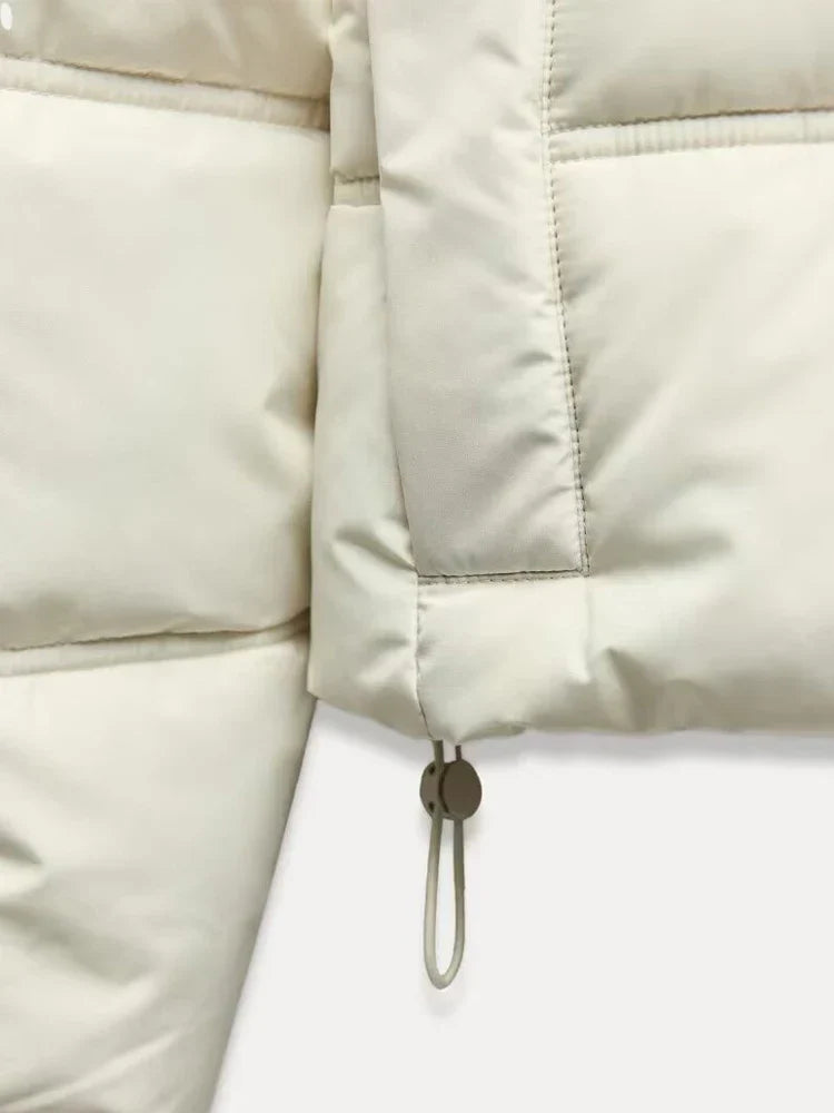 WW | Leisure Hooded Puffer Coat with Quilted Insulation