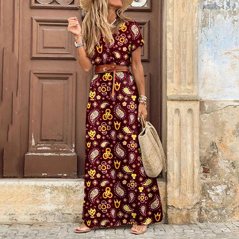Vivienne | Geblümtes Plissiertes Midikleid