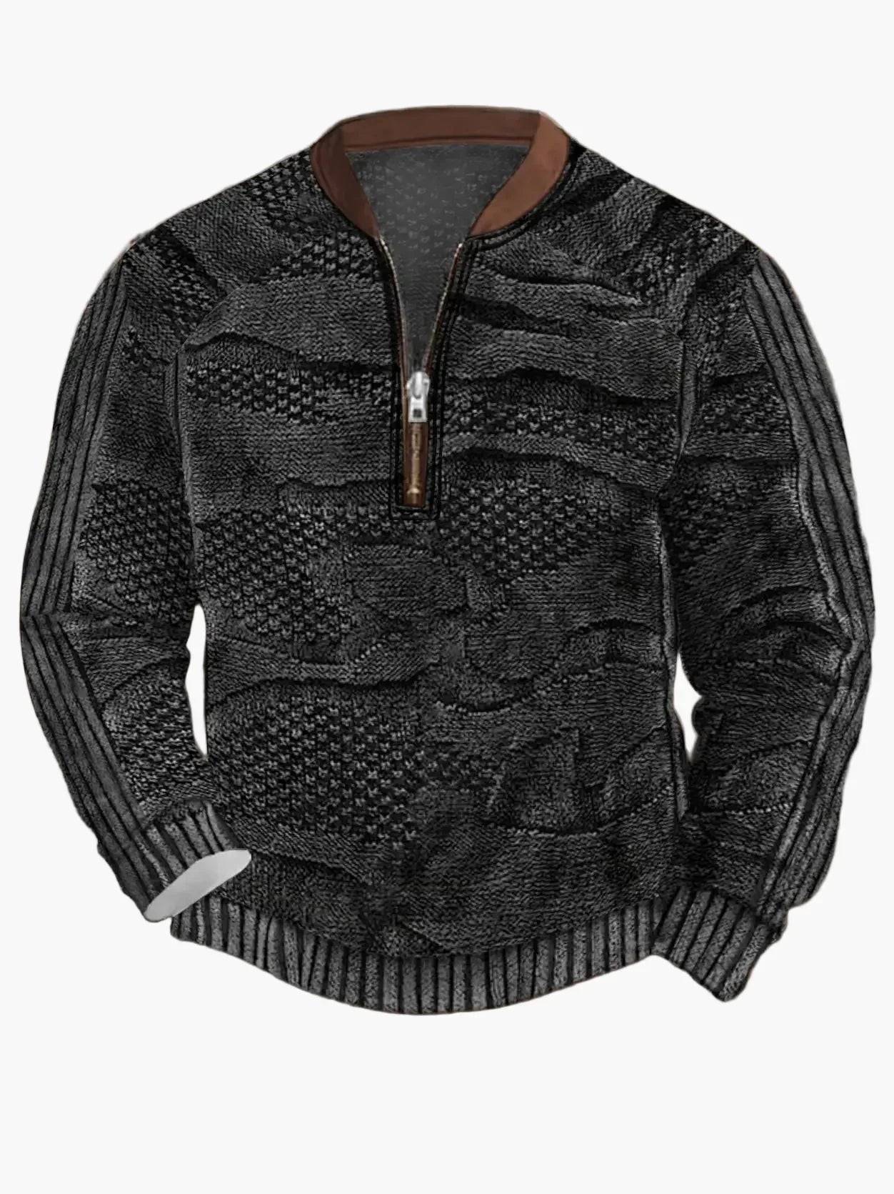 WW | Strickpullover mit Reißverschluss - Moderner Freizeit-Look für Herbst und Frühling