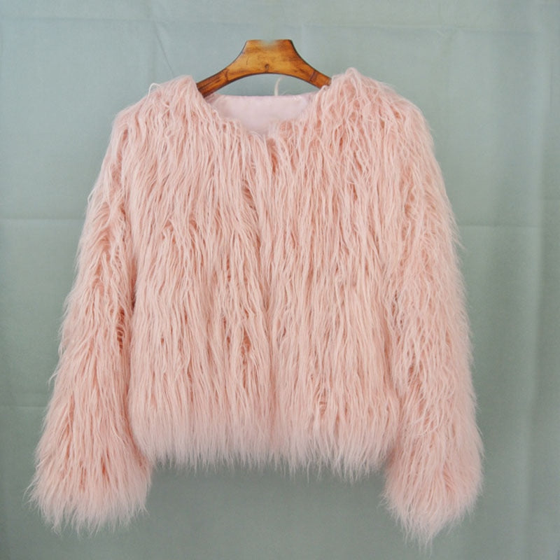 WW | Elegant Fox Leather Coat for Women