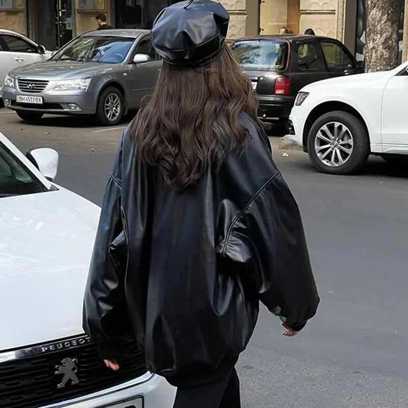 WW | casual motorcycle leather jacket
