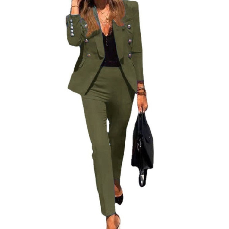 W&W Two-piece Blazer and Trousers Set