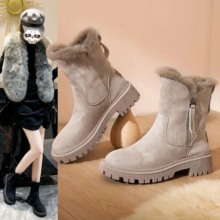 WW | Winter Boots With Zip And Wool For Women - Perfect For Winter Adventures