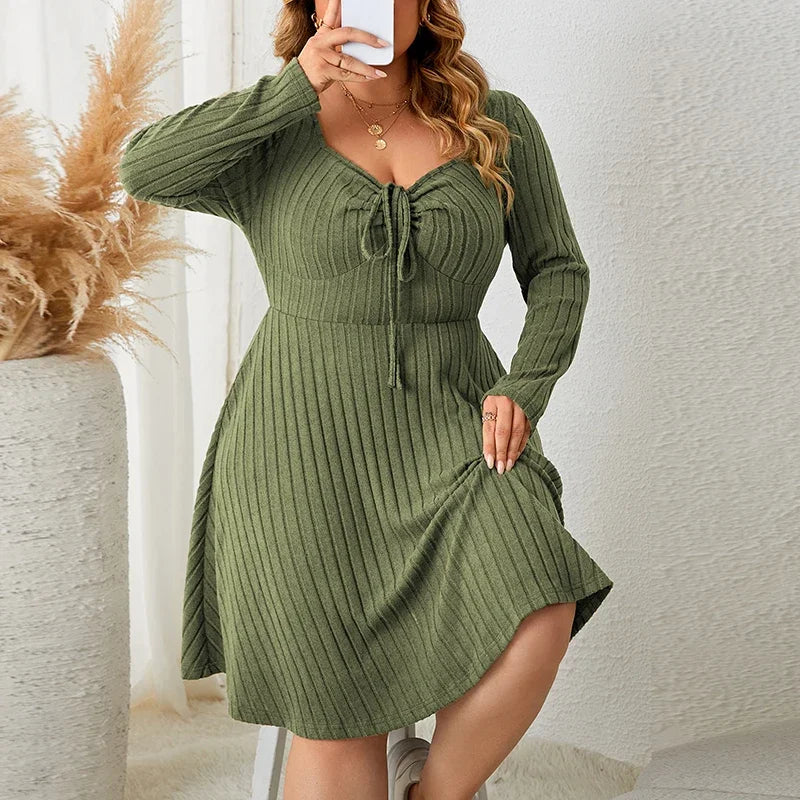 WW | Weiches Strickribbelkleid